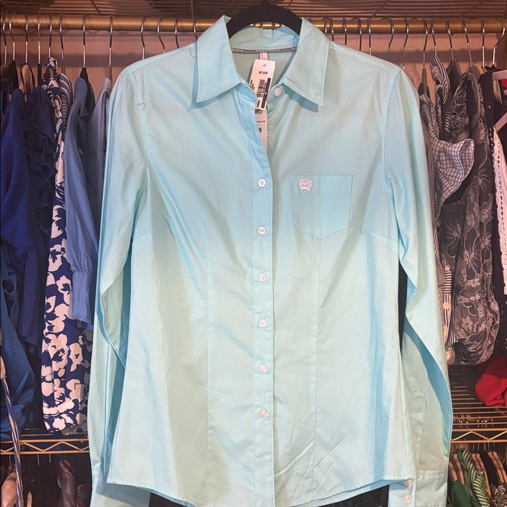 Cinch Sky Blue Long Sleeve Shirt